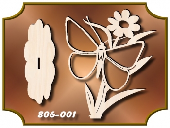 Klöppelrahmen Holz 806-001 "Schmetterling Aufsteller"
